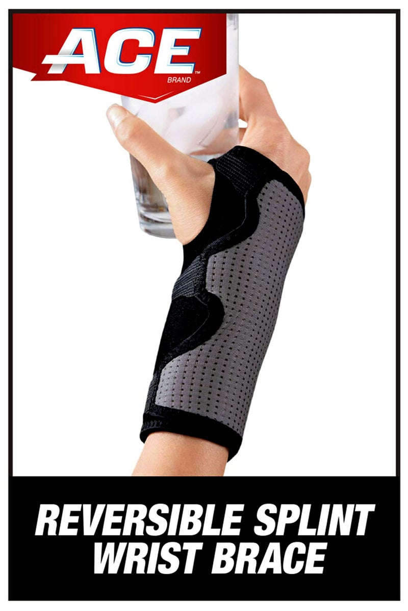 ACE Brand Reversible Wrist Brace Wrist Support for Sore Weak and Injured Wrists Breathable One Size Fits Most - Image 2