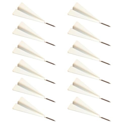 Hdtyyln 12Pcs Push Pins Tacks, Airplane Pushpins Plastic Head with Steel Tips, Clear Tacks with Box, Push Pins for Bulletin Board, Decorative Thumb Tacks, Fun Tacks for Cork Board Message Board - Image 1
