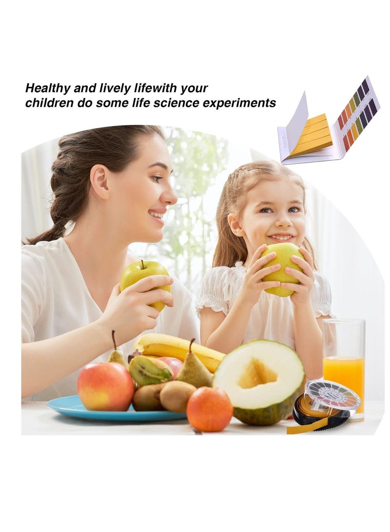 RAHAYM شرائط اختبار الرقم الهيدروجيني ليتماس 320 شريط، ورق اختبار الرقم الهيدروجيني الشامل المهني 1-14، للتعليم، الطلاب، تجارب الكيمياء، مراقبة الرقم الهيدروجيني للعاب، البول، الماء، التربة والنظام الغذائي. - Image 5