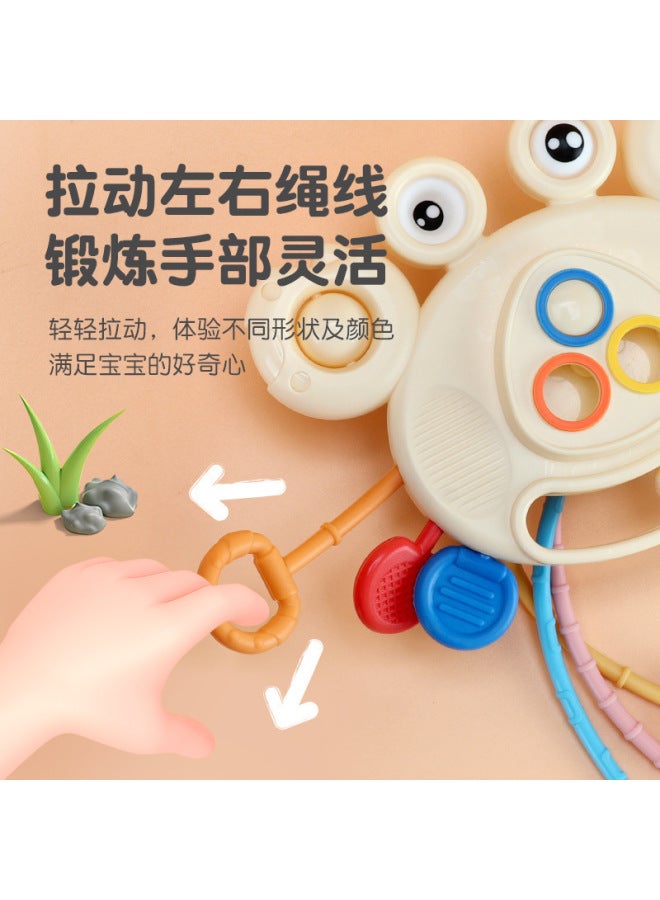 Yes Baby Enlightenment Early Education Crab Pull Toy Educational Fun Finger Pull Toy Can Be Pressed And Chewed - Image 3