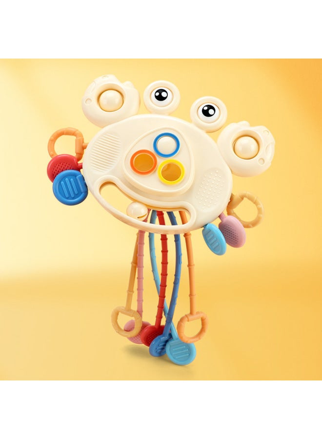 Yes Baby Enlightenment Early Education Crab Pull Toy Educational Fun Finger Pull Toy Can Be Pressed And Chewed - Image 1