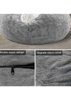 Arabest Bean Bag Chairs, Giant Bean Bag Chair for Adults, 6ft Big Bean Bag Cover Comfy Bean Bag Bed (No Filler, Cover only) Fluffy Lazy Sofa (Sky blue , 6ft(150*75cm))  - Image 5