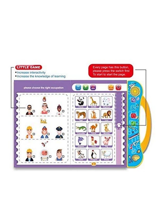 PLUSPOINT PLUSPOINT Intelligence Book English Letters & Words Learning Sound Book, Fun Educational Toys. Activities with Numbers, Shapes, Animals Phonetic Learning Book for Toddlers. (I-Book, Multicolor)  - Image 2