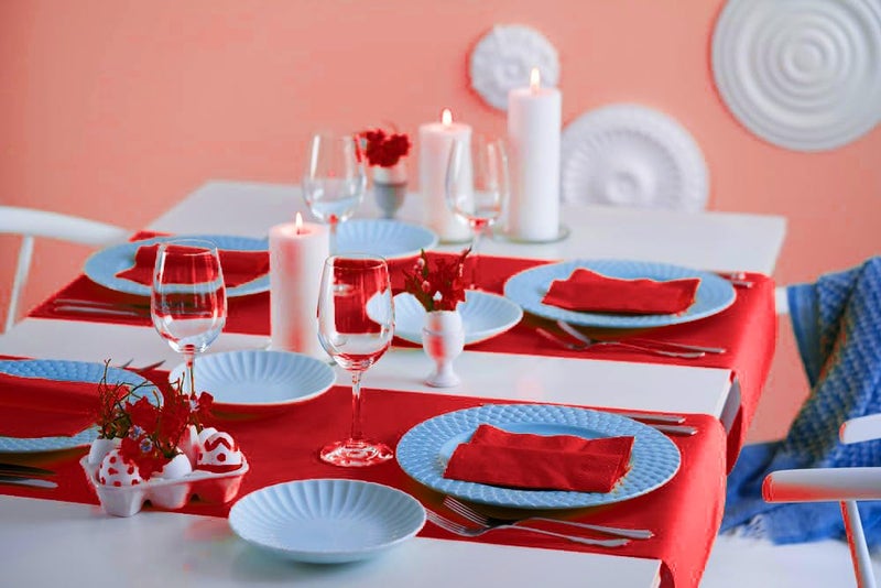 ESKAY PRODUCTS Red Dinner Napkins  3-Ply Disposable Paper Napkins-Bar  Dinners  Weddings  Birthday  EU Made  (125 Count)  - Image 3