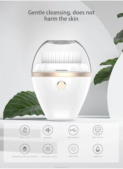 PRIME Massaging Facial Cleaner With 2 Brush Heads 3 Modes Waterproof USB Charging For Face Cleaning Exfoliating Multifunction Sonic Face Cleansing Brush With Charging Cable  - Image 4