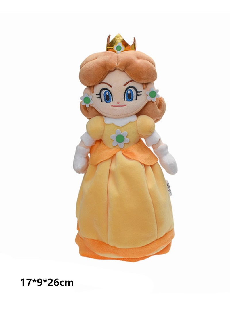 Cute Girl Princess Plush Toy Super Mario All-Star Series Cartoon Toy Children's Gift Toy 25cm (Princess Daisy) - Image 2