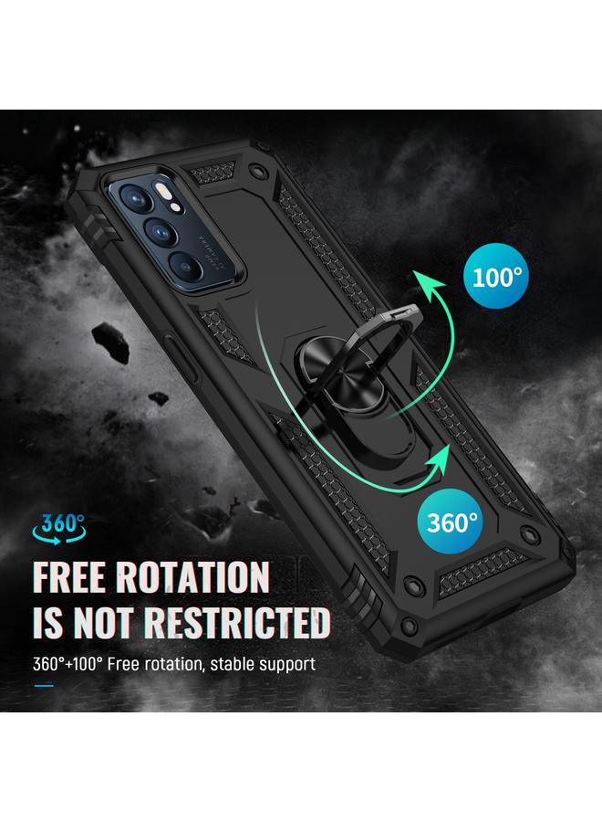 إيروريكس جراب لهاتف OPPO Reno6 5G مقاوم للصدمات مصنوع من مادة TPU + حامل كمبيوتر شخصي - Image 3