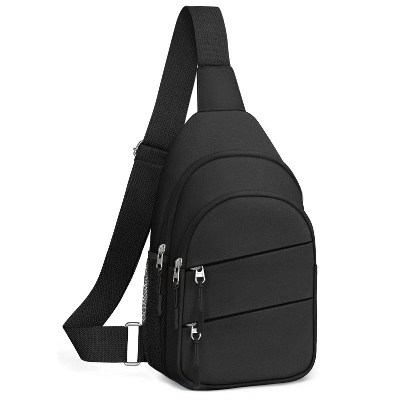 Tuwubi Crossbody Bags for Women, Sling Bag for Men, Small Hiking Backpack Anti Theft Lightweight for Outdoors Travel (L, Black) - Image 1
