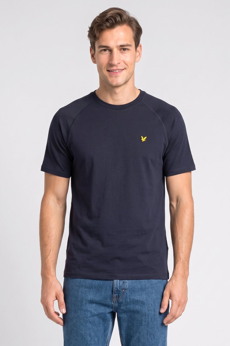 Lyle & Scott Men Crew Neck Short Sleeve Brand Logo T-Shirt, Dark Navy - Image 1