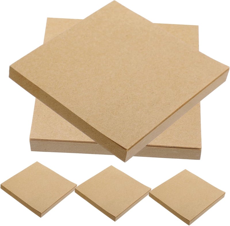 Brown Self Adhesive Note Papers Sticky Tabs Memo Pads for School Office Task Organizing and Reminders - Image 1