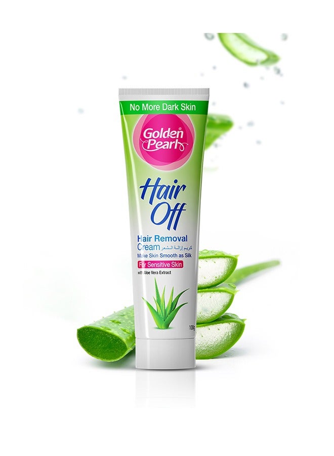Golden Pearl Golden Pearl Hair Off – Hair Removal Cream with Aloe Vera Extract For sensitive skin 100ml - Image 1