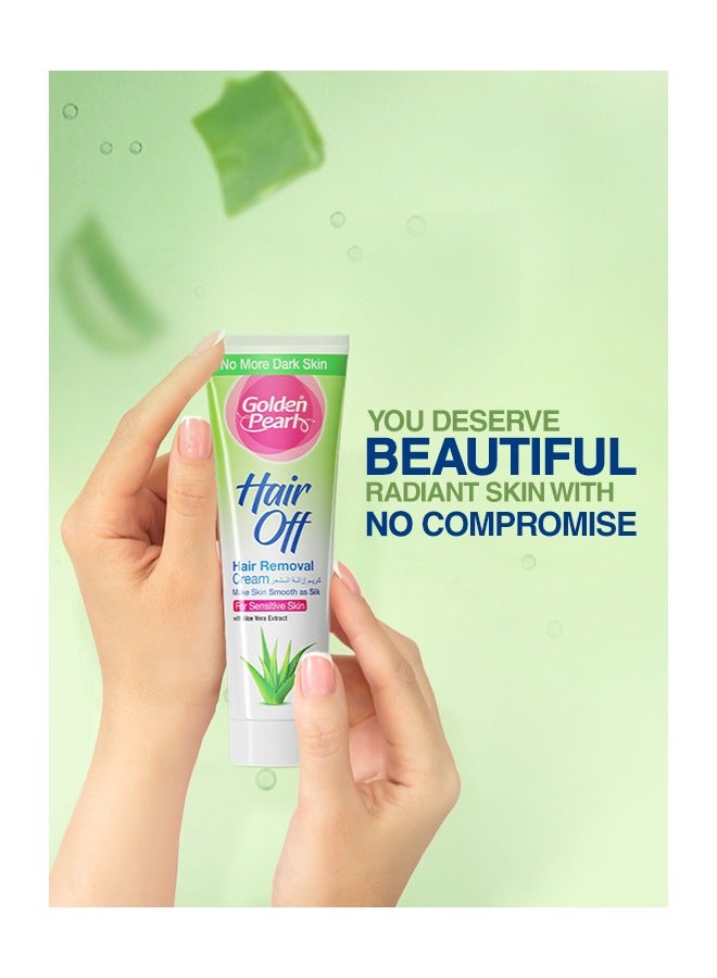 Golden Pearl Golden Pearl Hair Off – Hair Removal Cream with Aloe Vera Extract For sensitive skin 100ml - Image 4