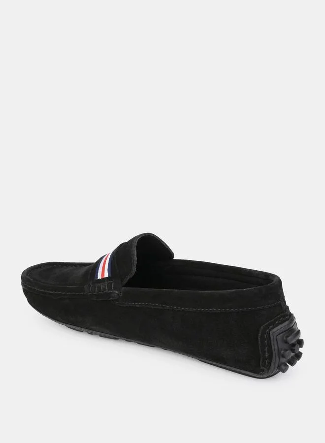 ستايلي Stitch Detail Suede Tape Detail Slip On Loafers