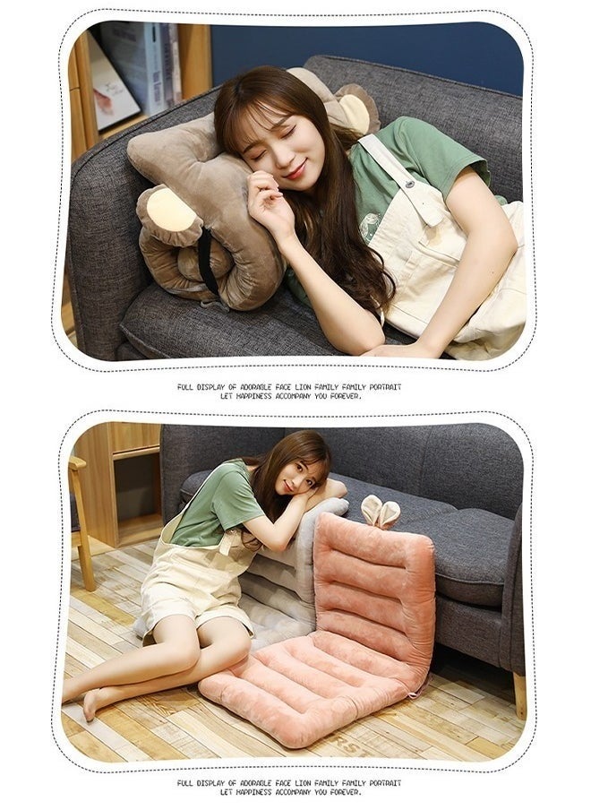 Generic - Office Chair Cushion Sofa Car Seat Cushion Integrated Recliner Chair Seat Cushion Backrest Cushion PP Cotton Back Support Office Chair Sofa Car Seat Cushion One-Piece Cushion Rocking Chair Cushion (Grey) - Image 1