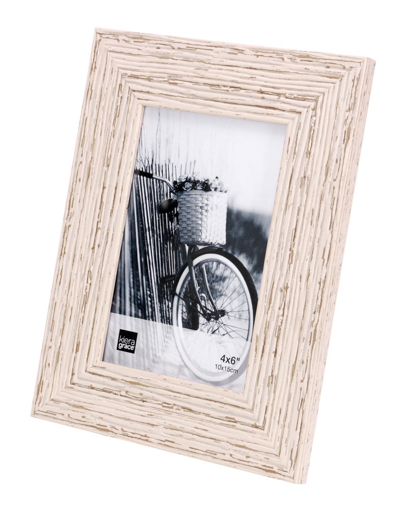 Kiera Grace Maya Weathered Beachwood Picture Frame, 4 x 6 inches, White - Image 2