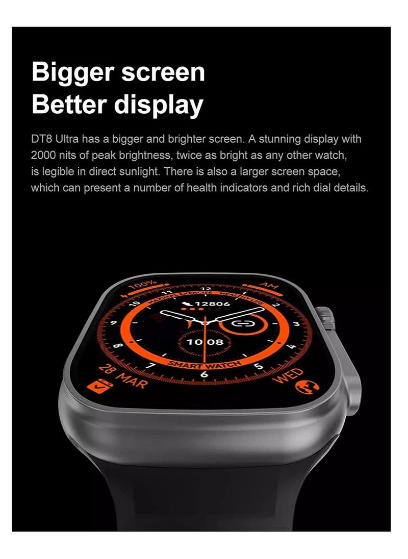 New S8 Ultra Max Smartwatch Series 8 S8 Smart Watch Ultra AI Voice Smart Watch 2.0inch Bluetooth Call Wriless Charging Watch 8 Ultra