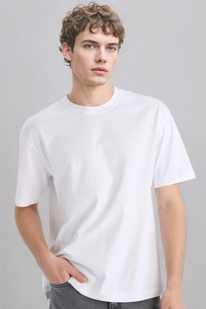 Oversize Fit Crew Neck Short Sleeve T-Shirt