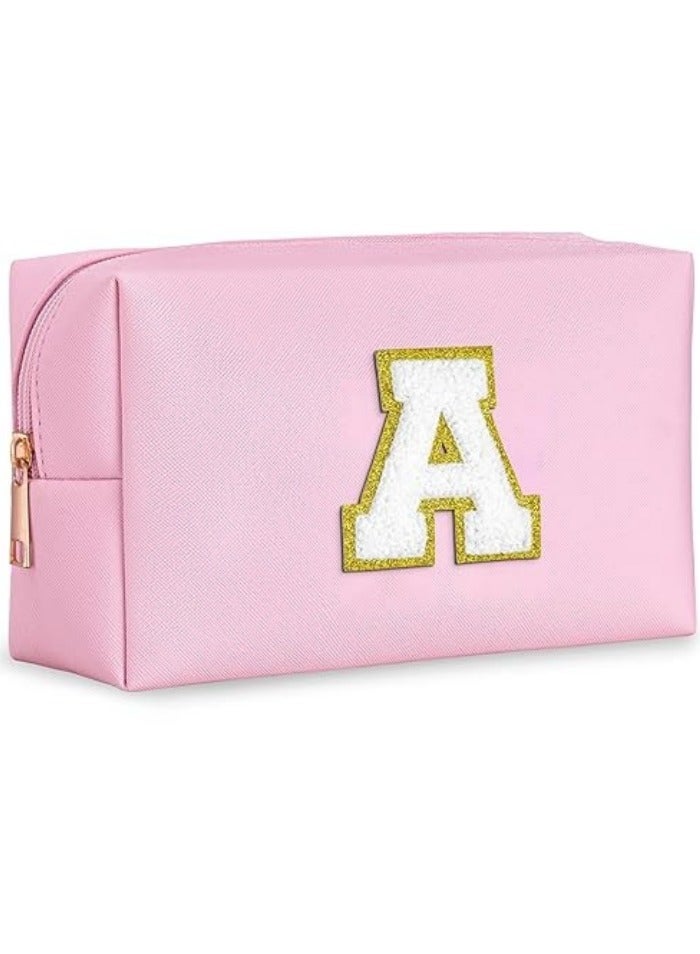 Makeup Bag Personalized Preppy Cosmetic Bag Travel Toiletry Bag Waterproof PU Small Makeup Pouch Bag for Purse Birthday Gift Cute Stuff for Teen Girls Women - Image 1