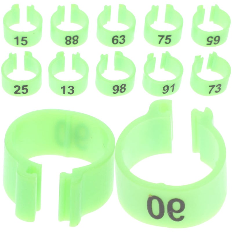 Green Pigeon Leg Bands 100 Pcs Lightweight Identification Rings For Poultry Supply - Image 2
