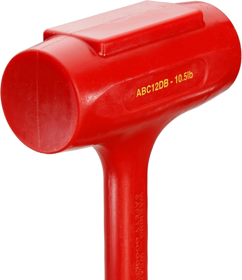 ABC Hammers Dead Blow Sledge Hammer - 10.5 lb. USA Made Polyurethane Hammer with Steel Reinforced Handle & 30" Overall Length - ABC12DB - Image 2