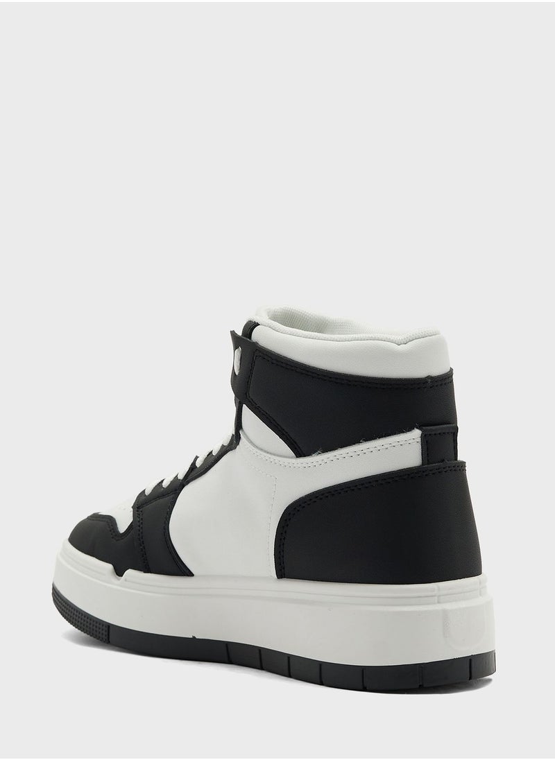 Truffle Platform High Top Court Sneaker  - Image 3