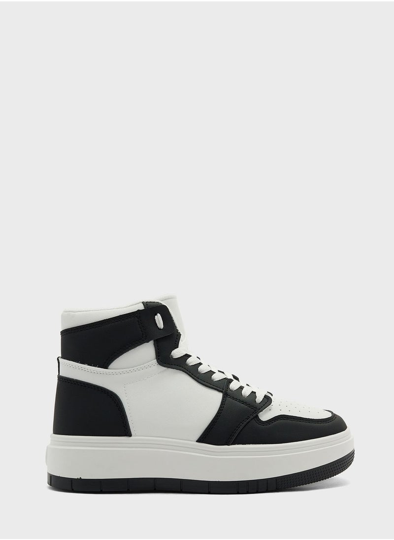 Truffle Platform High Top Court Sneaker  - Image 1