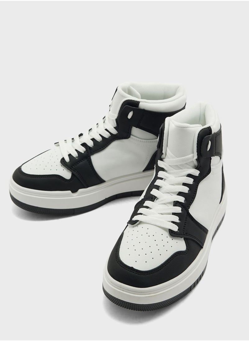 Truffle Platform High Top Court Sneaker  - Image 4
