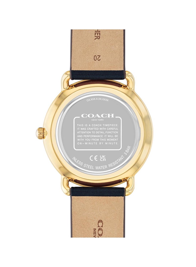 COACH Men's Analog Round Shape Leather Wrist Watch 14602648 - 41 Mm - Image 3