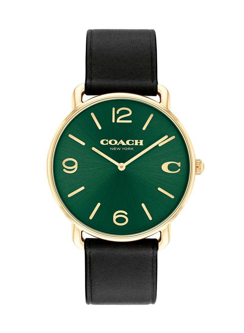 COACH Men's Analog Round Shape Leather Wrist Watch 14602648 - 41 Mm - Image 2