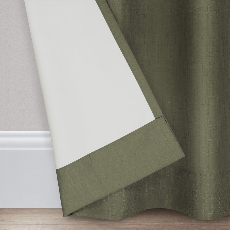 Eclipse Kendall Modern Blackout Thermal Rod Pocket Window Curtain for Bedroom or Living Room (1 Panel)  42 X 63  Artichoke - Image 5