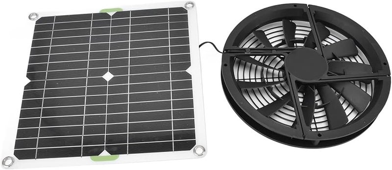 مجموعة مروحة العادم بالطاقة الشمسية 10 بوصة 100 واط لتهوية سقيفة النافذة أو حظيرة الدجاج أو الدفيئة - Image 5