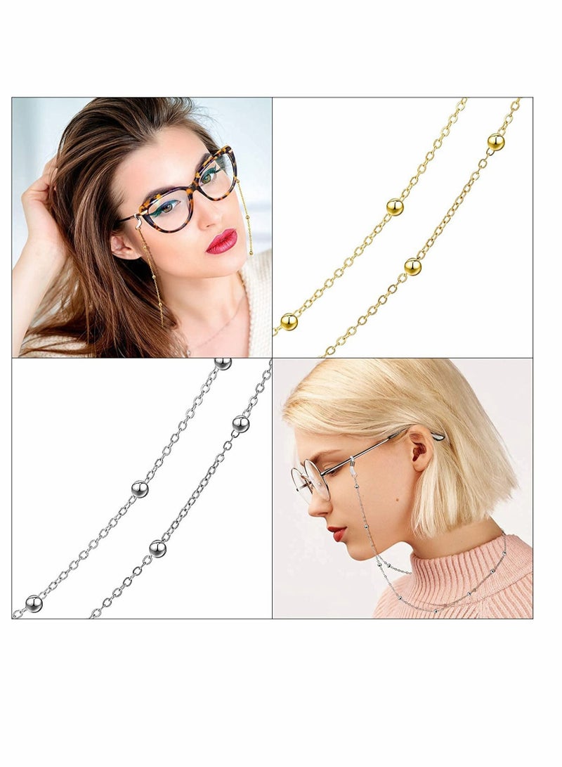 Excefore 6 PCS Of Women's Glasses Chain, Lanyard Necklace, Elegant Guard Ring, Beaded Shoulder Strap Bracket To Prevent Loss - Image 5