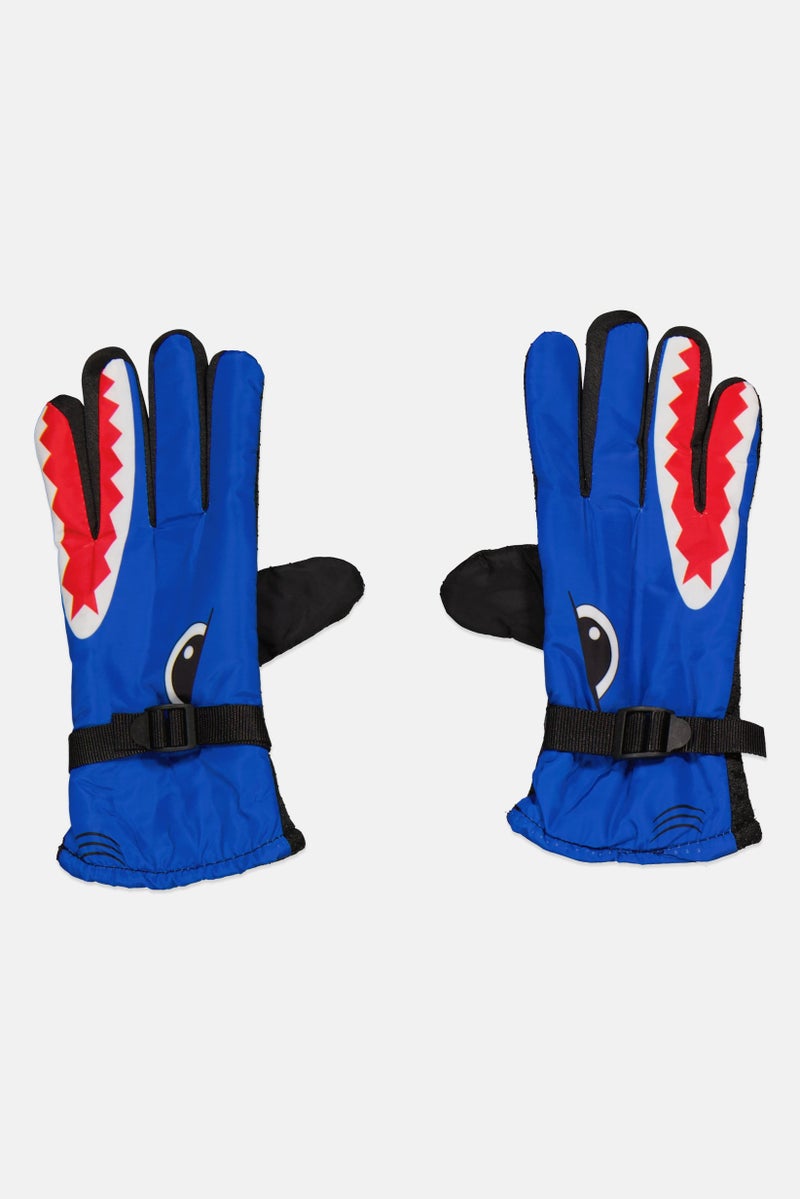 Royal Deluxe Kids Boy Ski Sherpa Adjustable Gloves, Assorted - Image 1