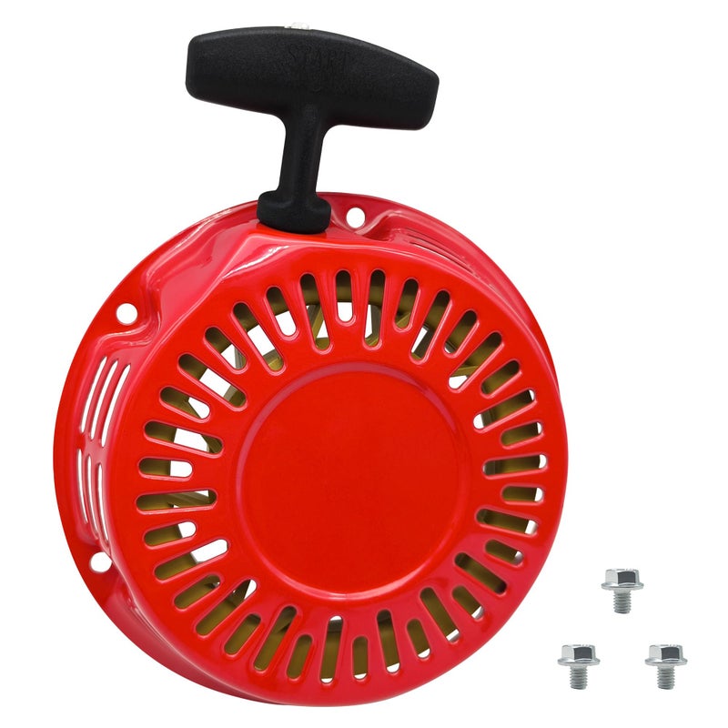 Strongthium Pull Start Recoil Starter Assembly For Predator Ghost Etq Powermate All Power Echo Gentron Ai Power 212Cc 196Cc 6.5Hp Generators Red - Image 1