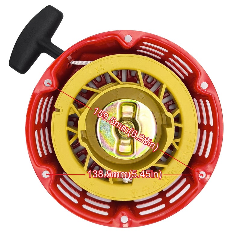 Strongthium Pull Start Recoil Starter Assembly For Predator Ghost Etq Powermate All Power Echo Gentron Ai Power 212Cc 196Cc 6.5Hp Generators Red - Image 2