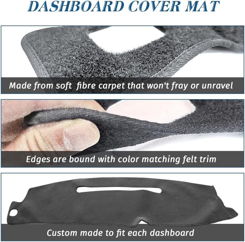 KEDAKEJI Dashboard Dash Cover for 1997-2000 Chevy/GMC C1500 C2500 C3500 & 1997-2000 Yukon/Tahoe/Escalade - Gray - Image 2
