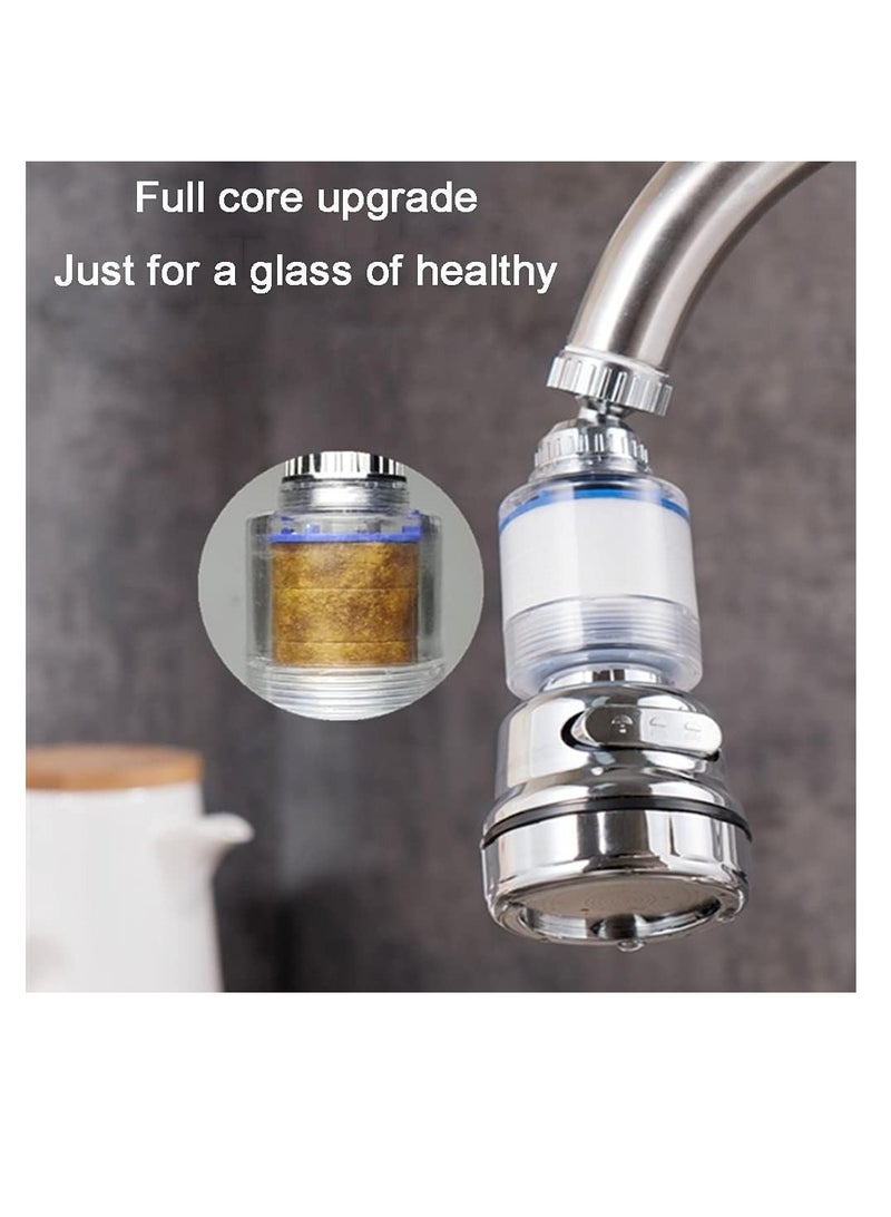 Faucet Water Filter Set,360° Rotating Sink Water Filter Faucet Bathroom Sink Filter with Filter Elements,Kitchen Sink Water Saving Tap Aerator, 3 Water Outlet Modes, Vegetables and Wash Fruits for Kitchen - Image 4