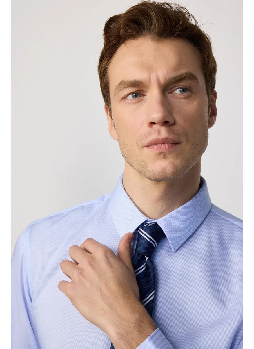 تودورس Slim Fit Non-Iron Blue Men's Shirt
