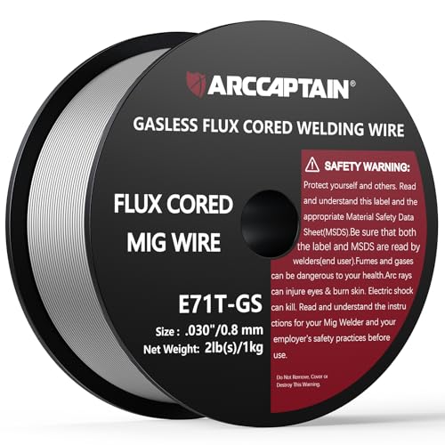 ARCCAPTAIN Flux Core Welding Wire .030, E71T-GS Mig Welding Wire 2-Pound Spool Gasless Mild Carbon Steel Compatible With Lincoln Miller Forney Harbor Welder - Image 1