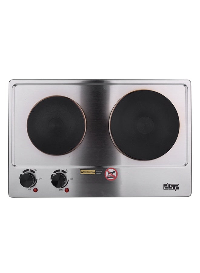 DSB Electric Double Hot Plate DSP – 2500W Total – Stainless Steel Surface – Independent Temperature Control – Model KD4047 - Image 3
