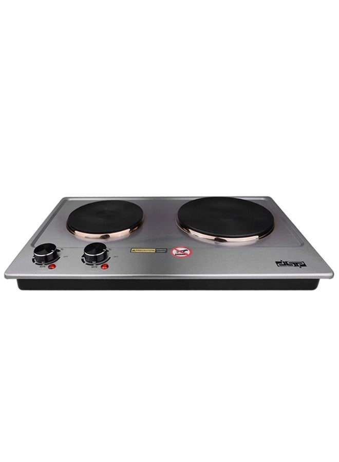 DSB Electric Double Hot Plate DSP – 2500W Total – Stainless Steel Surface – Independent Temperature Control – Model KD4047 - Image 2