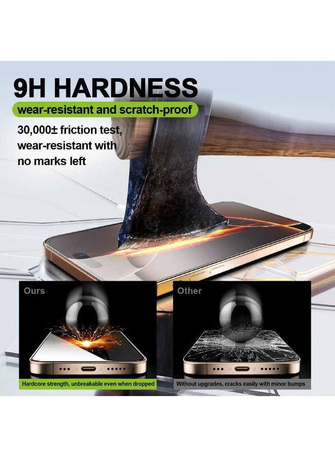iPhone 16 Pro Screen Protector With Auto Alignment Kit HD Free Hand Easy Installation Frame Military-Grade Protection Scratch Resistant Anti-Fingerprint Bubble Free 9H Tempered Film Clear - Image 4