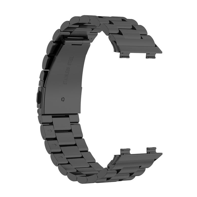 إيروريكس لساعة Oppo Watch 1 46 مم سوار ساعة من سبائك التيتانيوم بثلاث حبات مسطحة (أسود) - Image 2