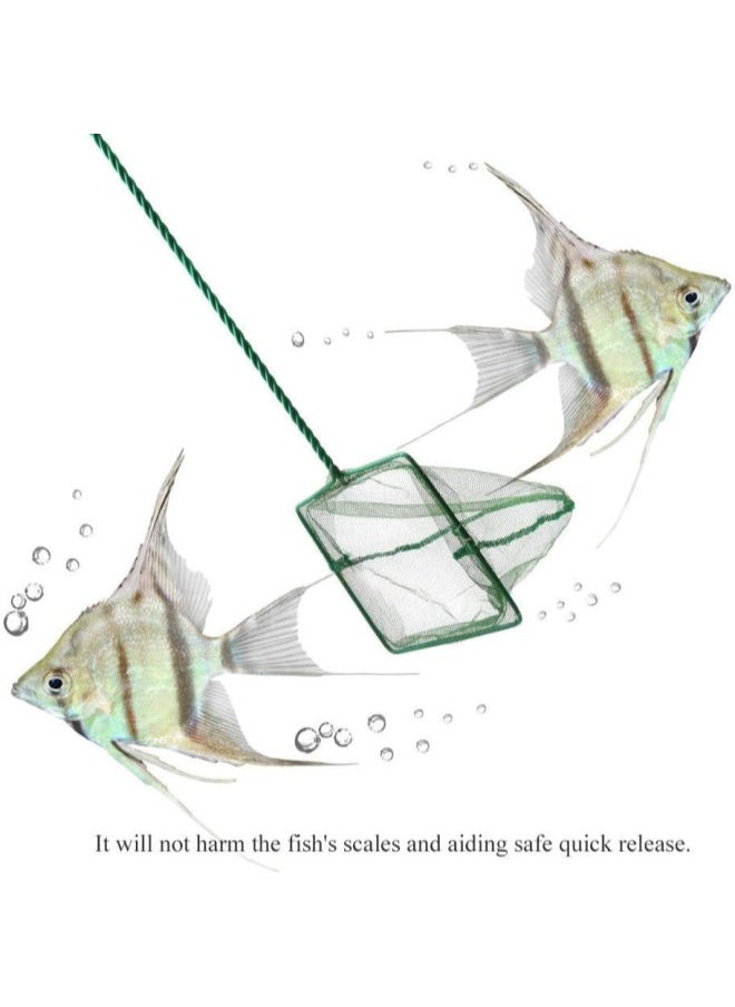 klarako - Valentine's Day Present Convenience to Handle, Goldfish Net, Square Fishing Landing Net, Not Harm Fish Scales, for Fish Tank Household(6 inches) - Image 1