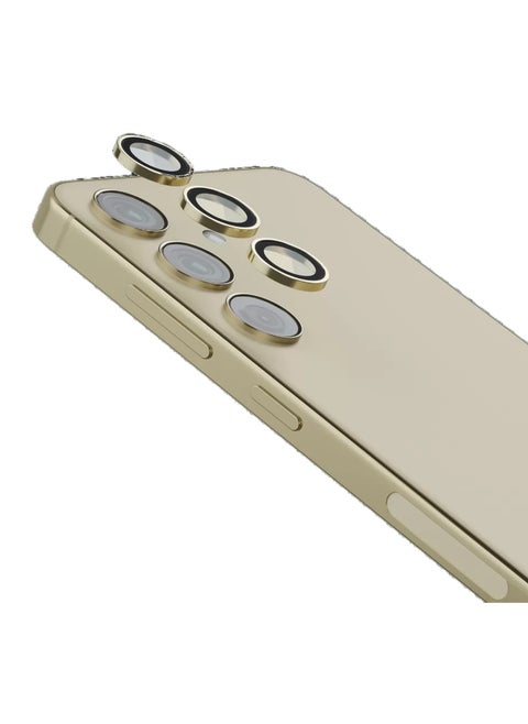 Lucent Camera Lens for Samsung S24 / Durable Mobile Lens Protector / Scratch Resistant / Crystal-Clear Optics / Anti Reflection  - Titanium Gold