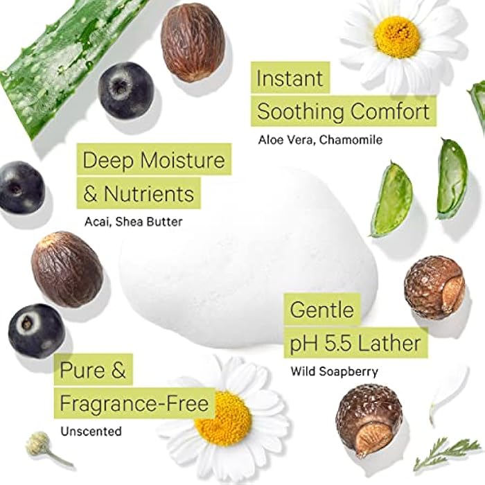 Tree to Tub Sensitive Skin Face Wash for Dry Skin - Fragrance Free Gentle Face Cleanser for Women & Men, Unscented Hydrating Foaming Facial Cleanser, Daily Face Soap w/All Natural Organic Aloe Vera - Image 3