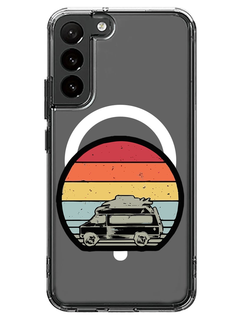 Theodor Magnetic Case for Samsung Galaxy S23 Plus 6.6-inch Compatible with MagSafe Wireless Charging, Shockproof Phone Bumper Cover Car-01 - Image 1