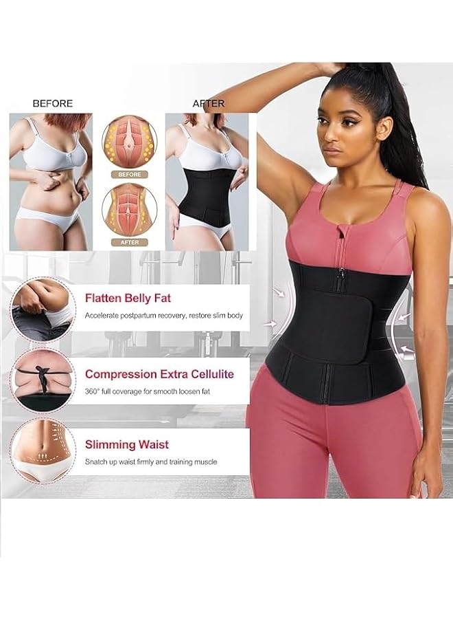 S-TOP Waist Trainer Belt for Women Waist Cincher Trimmer Slimming Body Shaper Belt Back SupportSweat Wrap Belt Sport Girdle for Weight Loss Workout Fitness, One Size - Image 4