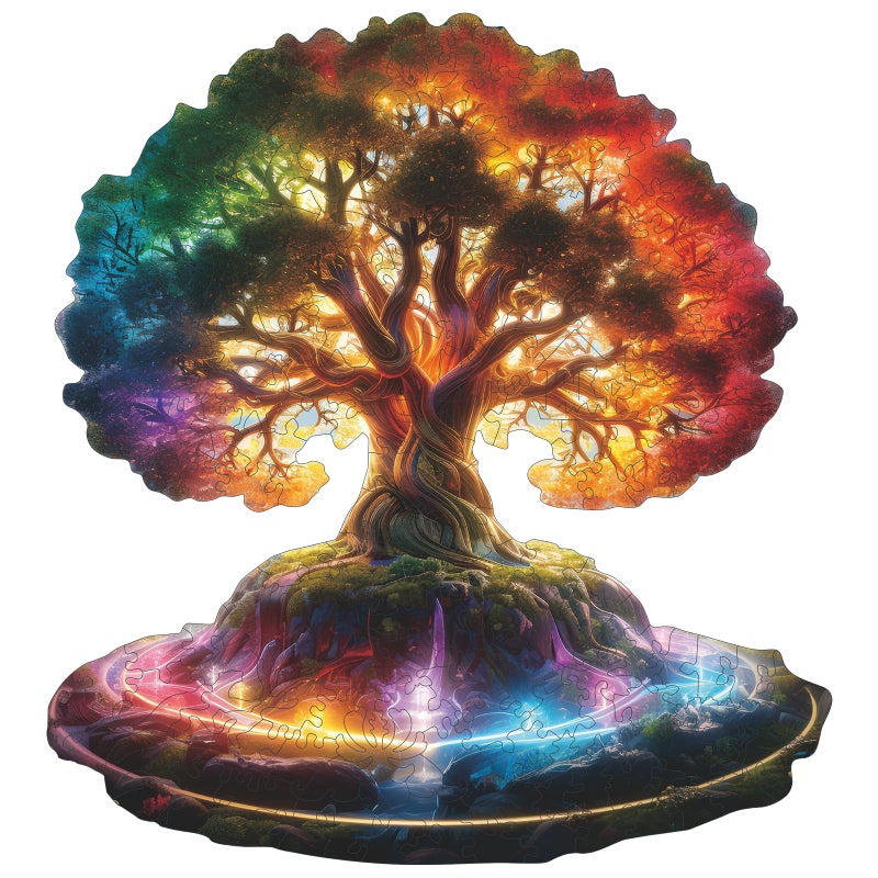 MEATRN Tree of Life 500 Pieces Wooden Puzzles Plants Wood Jigsaw Puzzle for Adults Symbol of Growth Eternity Collectible Spiritual Gift Educational Puzzle 153x166 in - Image 3