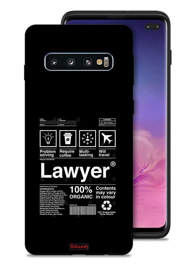 Tolwak Samsung Galaxy S10 Plus Protective Case Cover Lawyer Sticker - Image 1